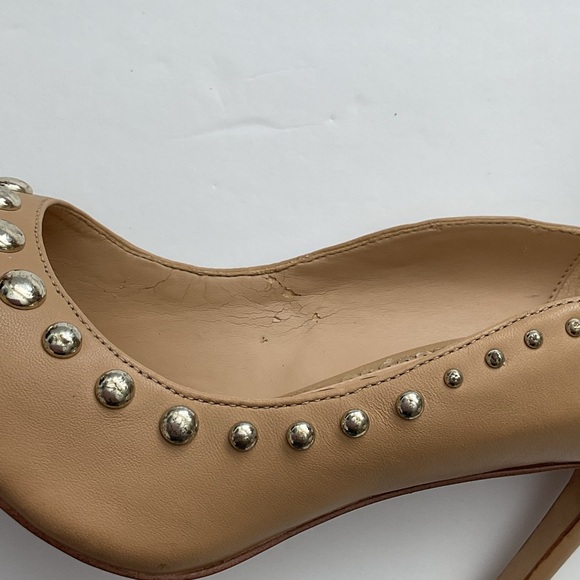 Sam Edelman Tan Leather Studded Heels Helen Size 9.5 - Picture 12 of 15